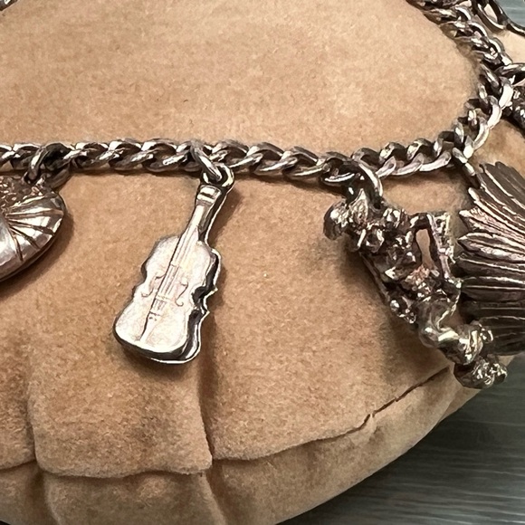 Vintage Charm Bracelet Sterling - Picture 9 of 13